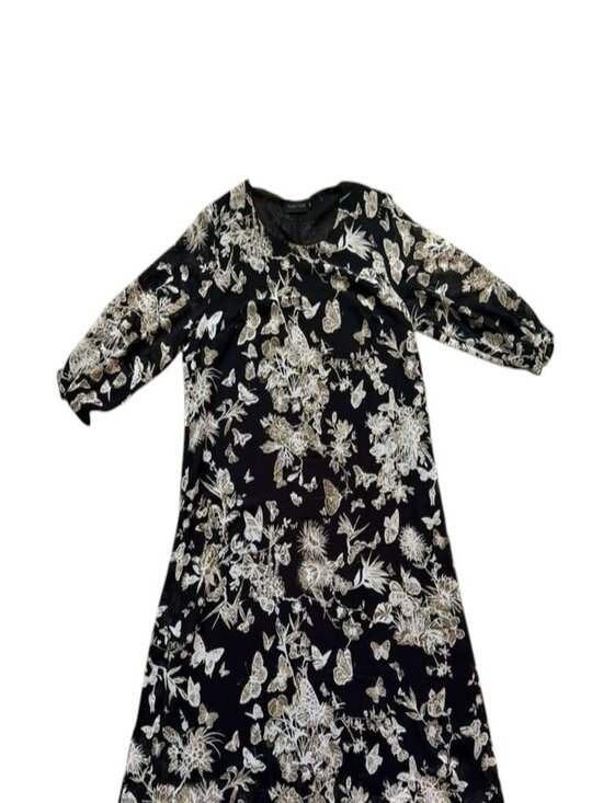 NAMETSHE Dresses & Skirts - Nametshe Womens Plus Size 18 Black Floral Botanical Long Sleeve Dress